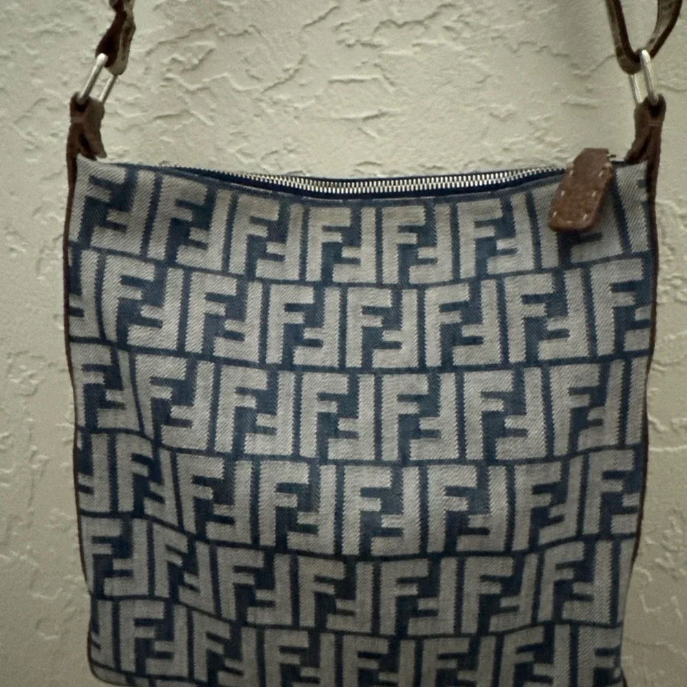 Fendi Blue Monogram Crossbody Bag